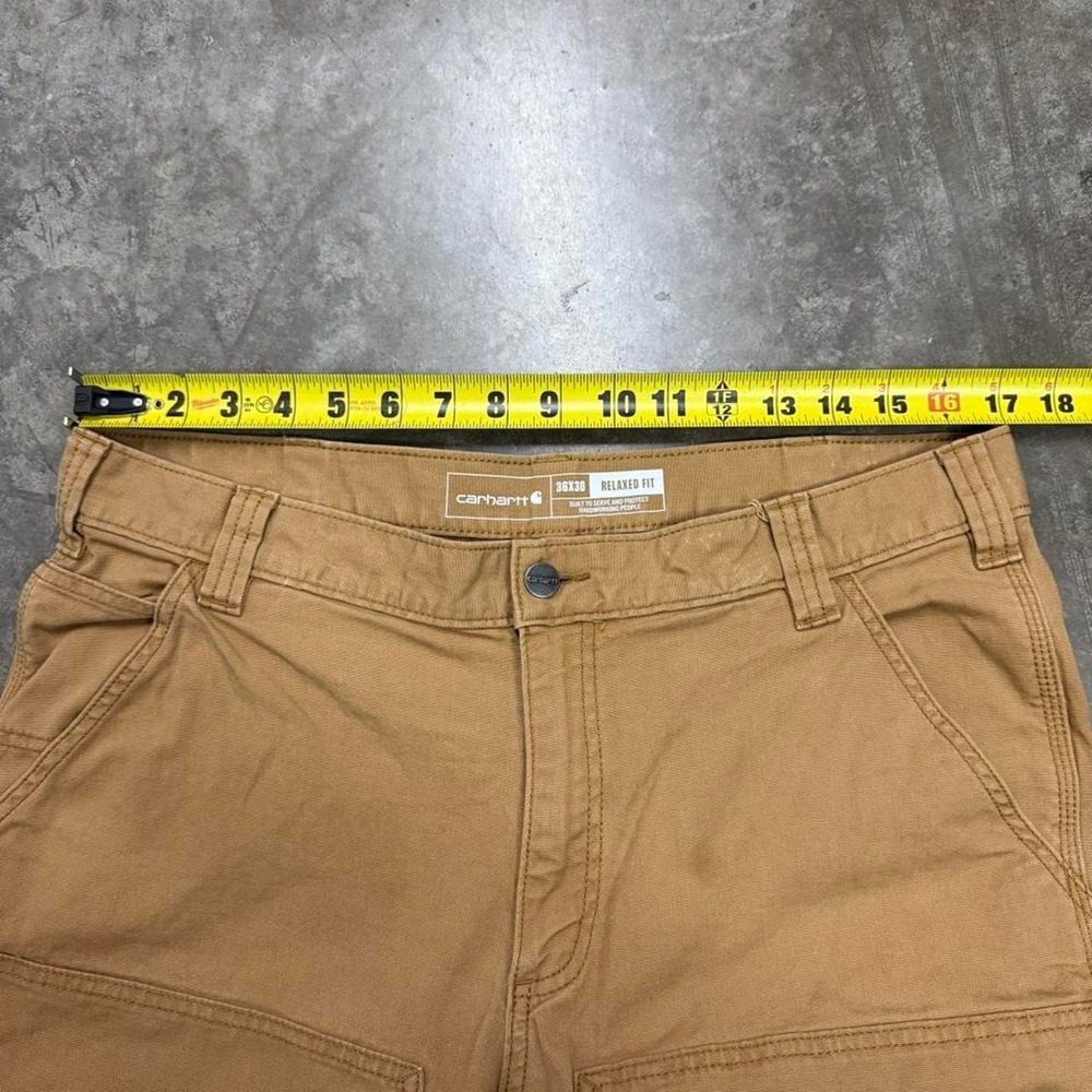 Carhartt Tan Double Knee Work Pants 34x29 - Picture 5 of 7